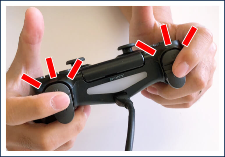 PS4コントローラーのLRボタン